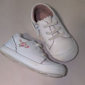 Smartstep Floral Embroidered White Toddler Shoes 7t